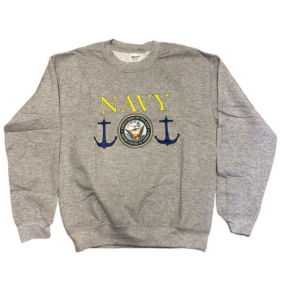 Department Of The Navy Gray Cotton Blend Sweater Small - Picture 1 of 3